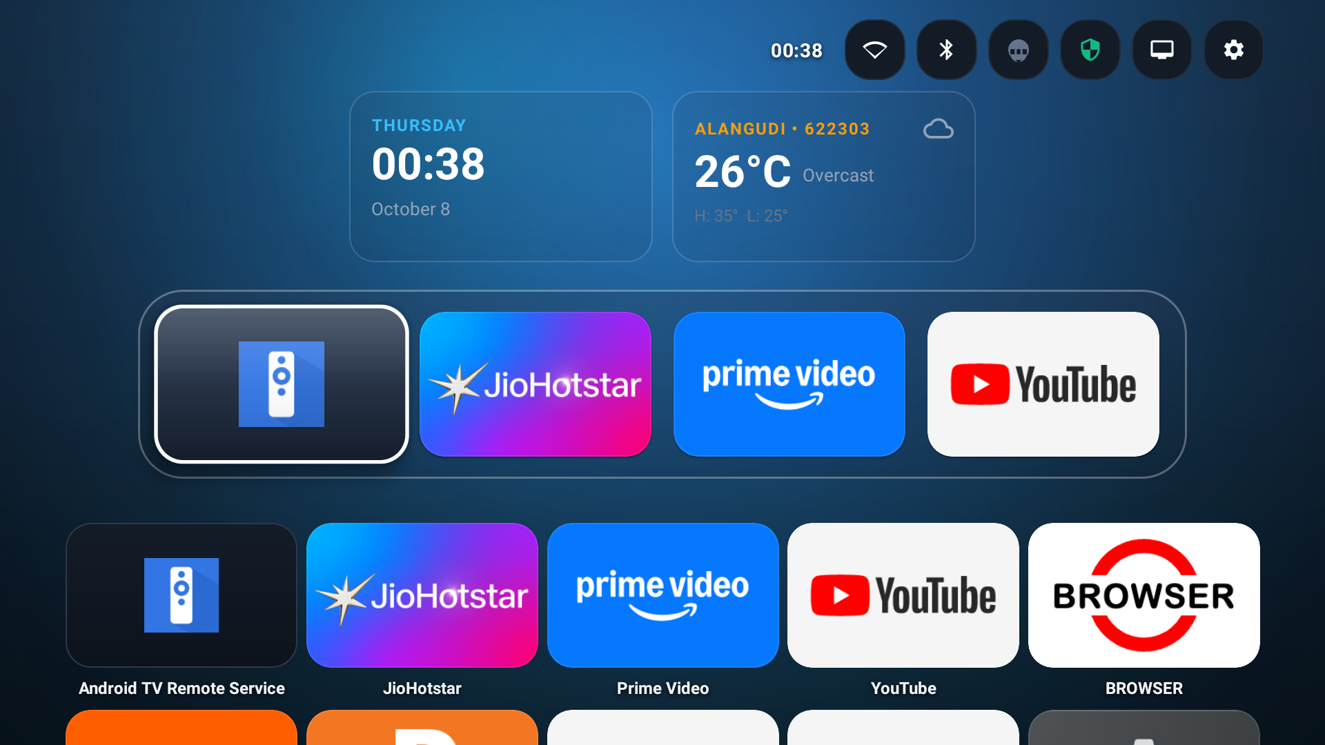 FrameTune TV Android & Fire TV interface preview